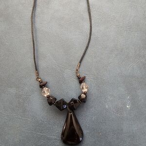 Elegant Black Beaded Necklace